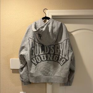 YOUNGLA Gray Zip-Up Hoodie